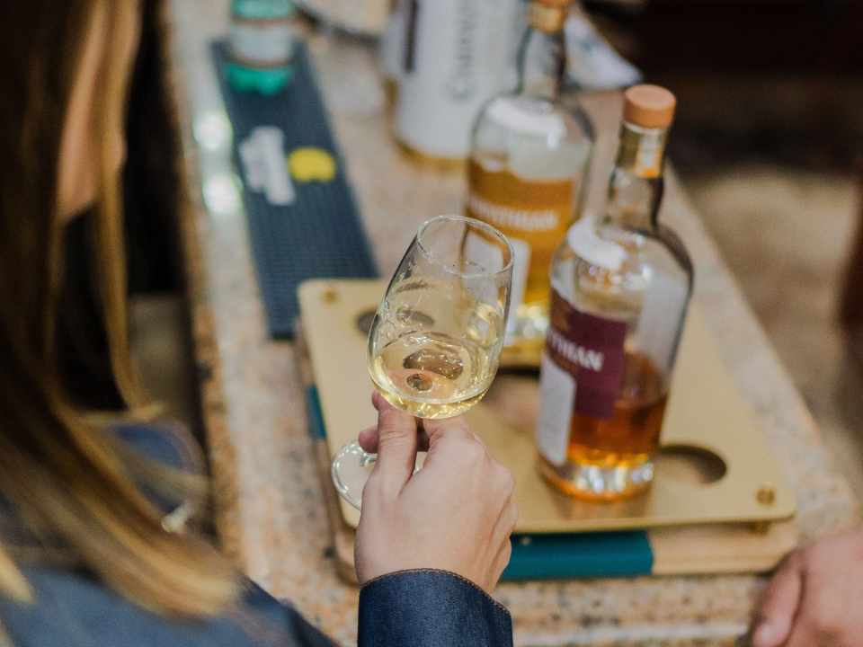 Drinks tasting setup